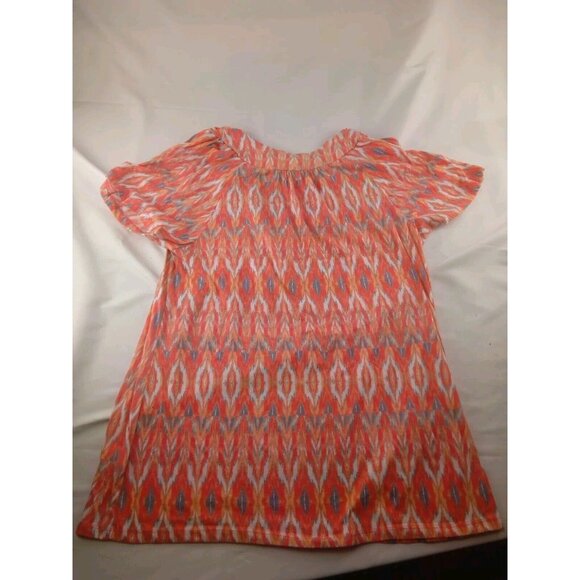 White Stag Multi-colored Blouse Size L (12-14) Peach Orange Grey - Picture 3 of 3
